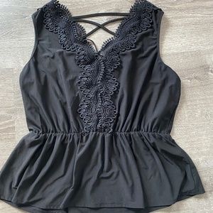 Black Peplum Tank